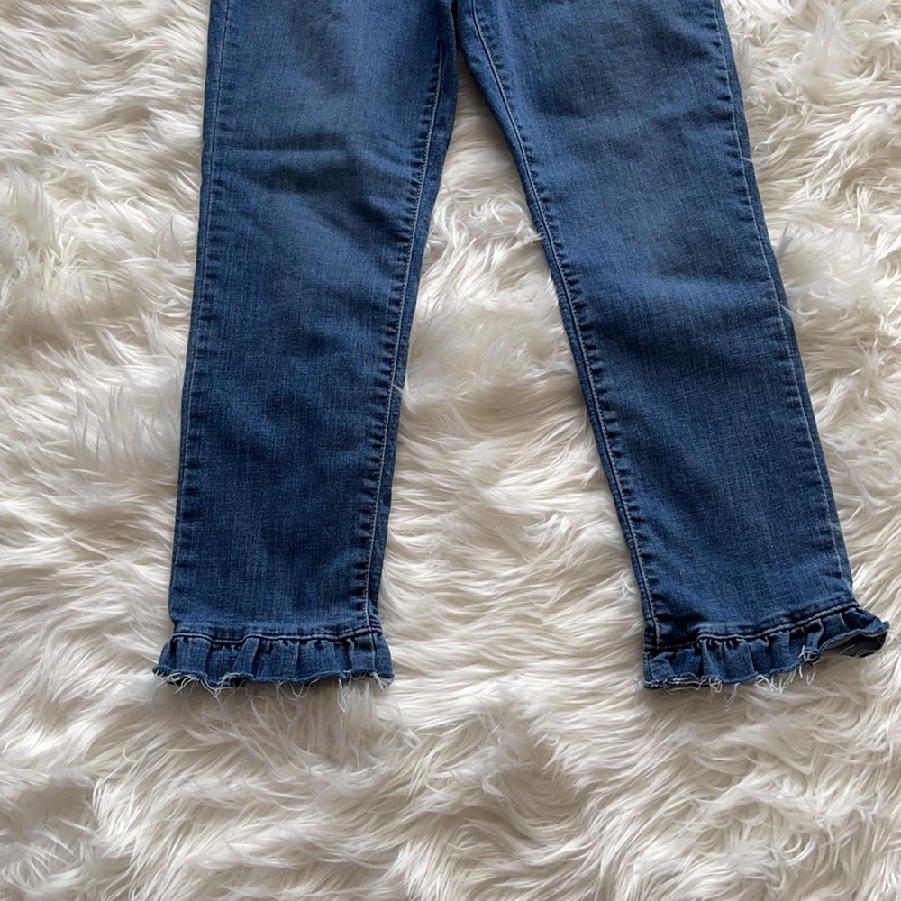 Levi’s Mid Rise Skinny Ruffle Hem Jeans Size 8 - Picture 6 of 14